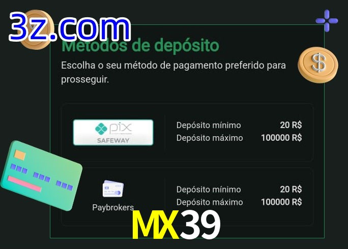 O cassino MX39 oferece uma grande variedade de métodos de pagamento